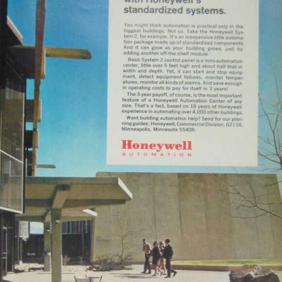 Vintage Honeywell Automation Promotional 1960s ADVERT Print Ad - Picture 2 of 2